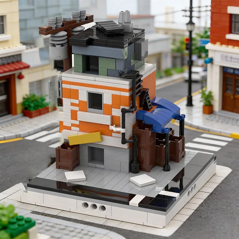 399 pièces de briques de construction Série Maison abandonnée pour Mini Ville Modulaire MOC Personnaliser Blocs de construction modulaires DIY Jouet Cadeau d'anniversaire
