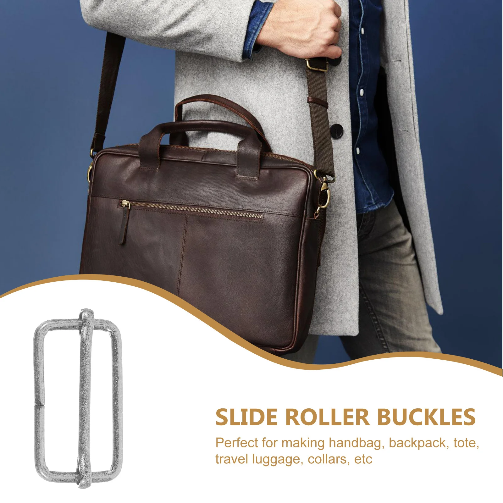 

20pcs Buckle Adjustable Strap Connector For Bag Backpack Luggage Harness Collar Roller Pin Buckles Slide Fastener