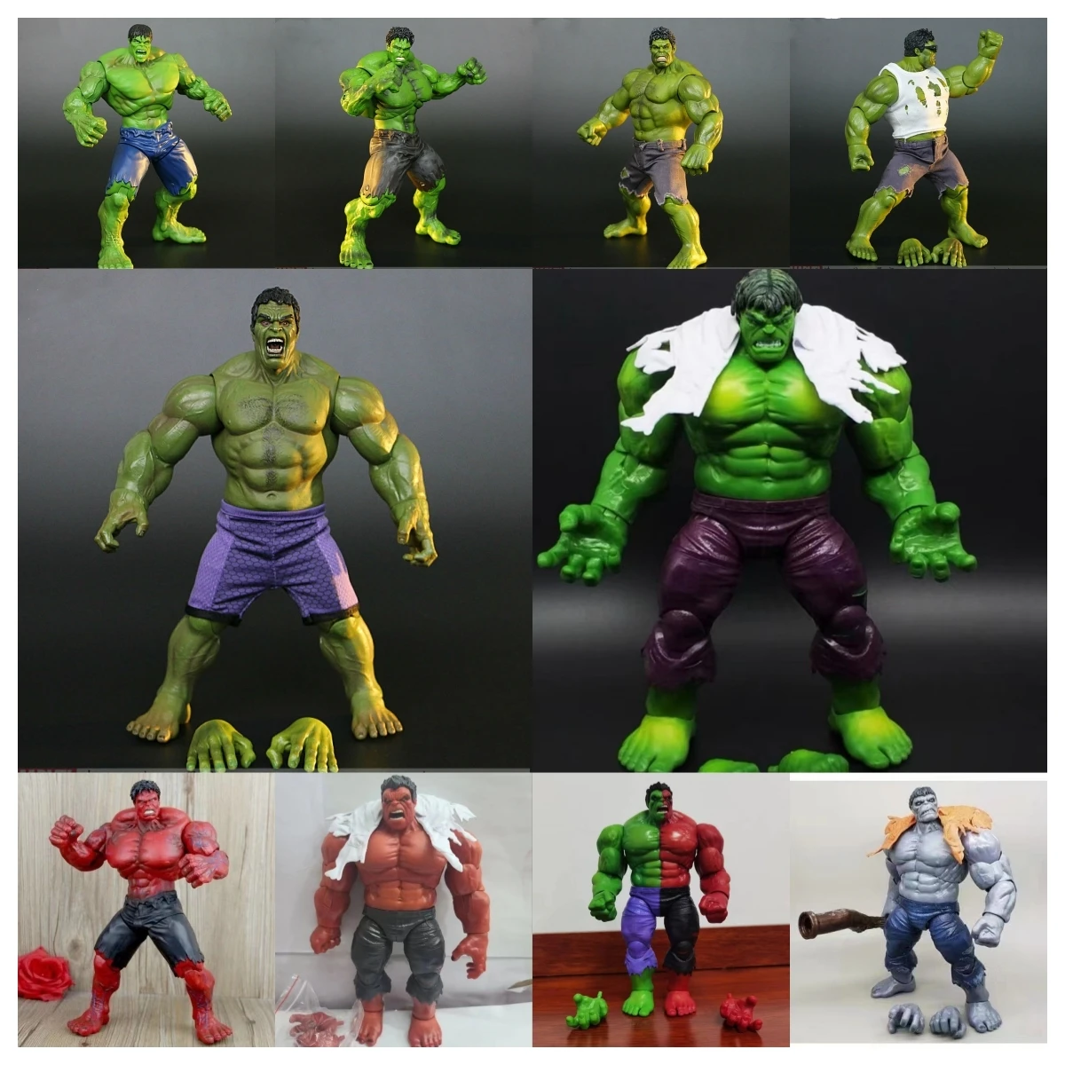 

26cm Anime The Avengers Action Figures Hulk Pvc Big Size Jointed Model Super Hero Toys Gk Collectible Boy Gift Decoration Statue