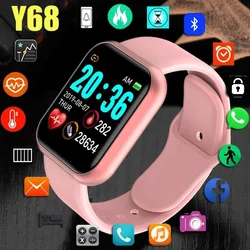 Y68 Color Screen Smart Watch, Step Counting, Multi Sport Mode, Message Reminder, Fotografia, Música, Controle Remoto Smart Band