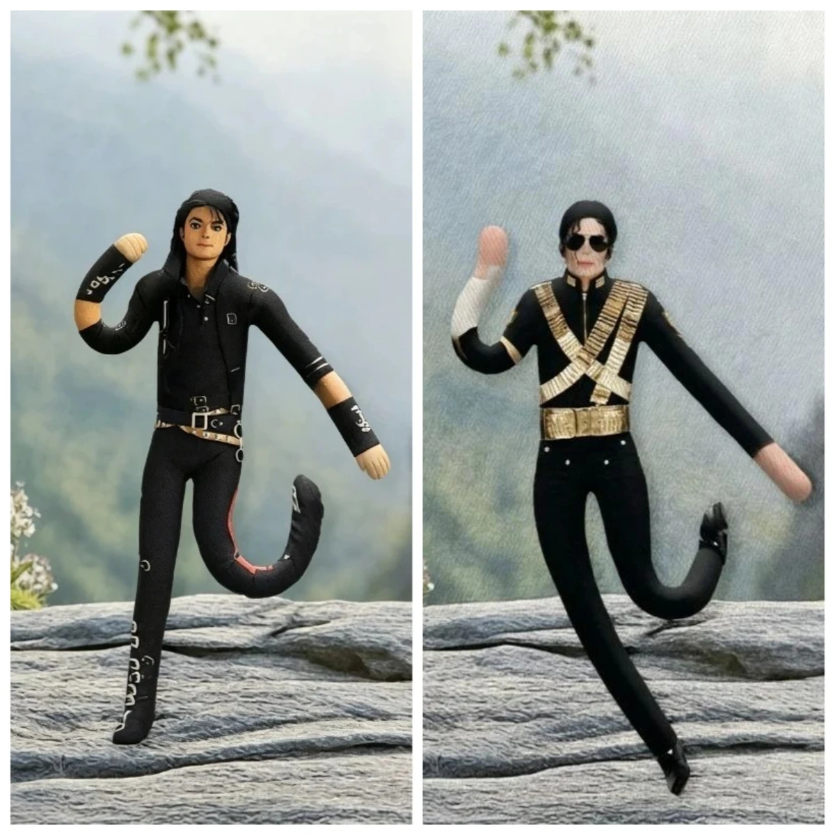 1~6 Stück Michael Jackson 28cm Cosplay-Requisiten-Puppe, Plüsch-Stoffpuppe, Raumdekoration, abstrakte Gelenkbewegliche Requisiten, Geschenk