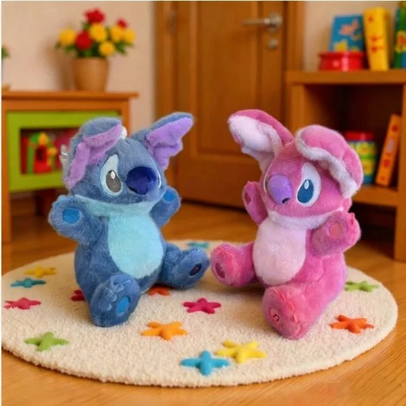 دمية ديزني ستيتش القطيفة الجديدة مع آذان متحركة وتسجيل الغناء لعبة تفاعلية للأطفال وسادة نوم مريحة هدية عيد ميلاد لطيفة