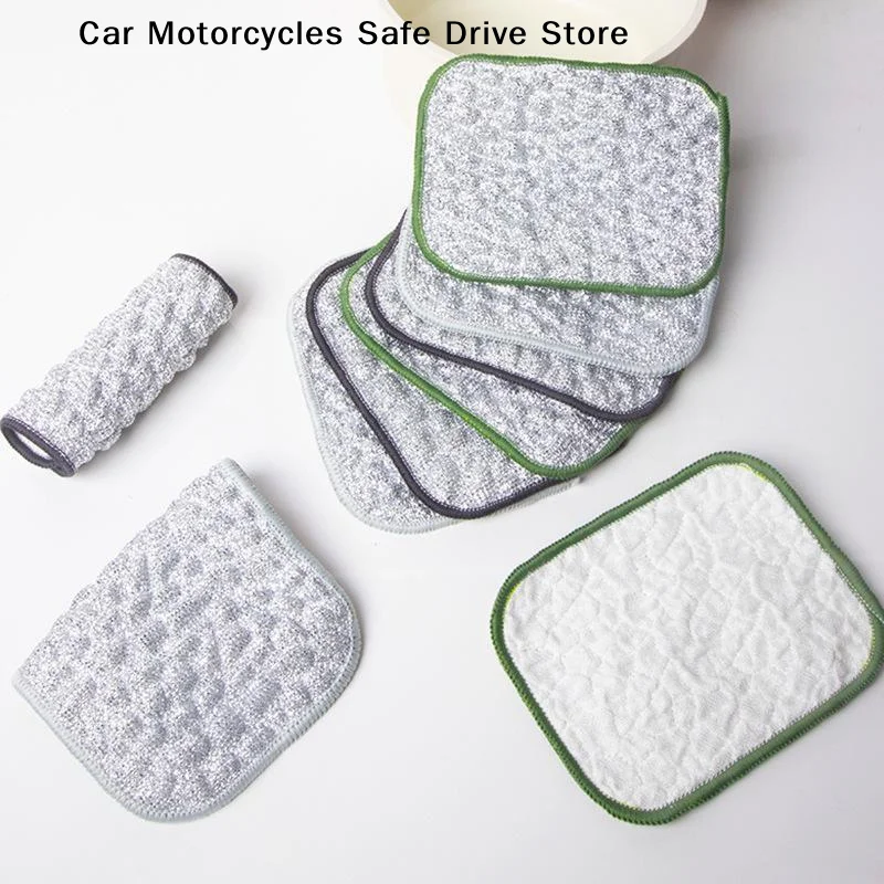【CM】2026 New Generation Kitchen Cleaning Cloth Dishcloth Cleaning Pad Double-sided Silver Silk Cotton Thread Cleaning Cloth