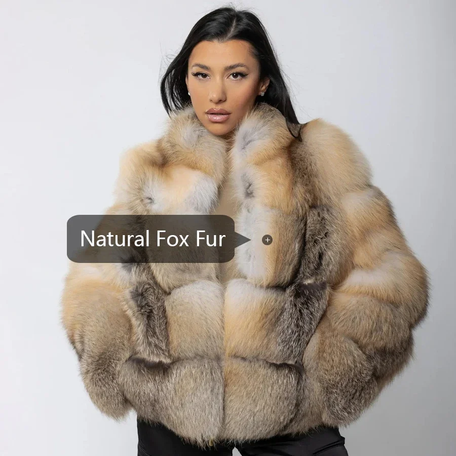 Women\'s Fur Coat Winter Jacket Natural Fox Fur Coat Natural Fur Jackets High Quality Luxury Warm Real Fur Coats