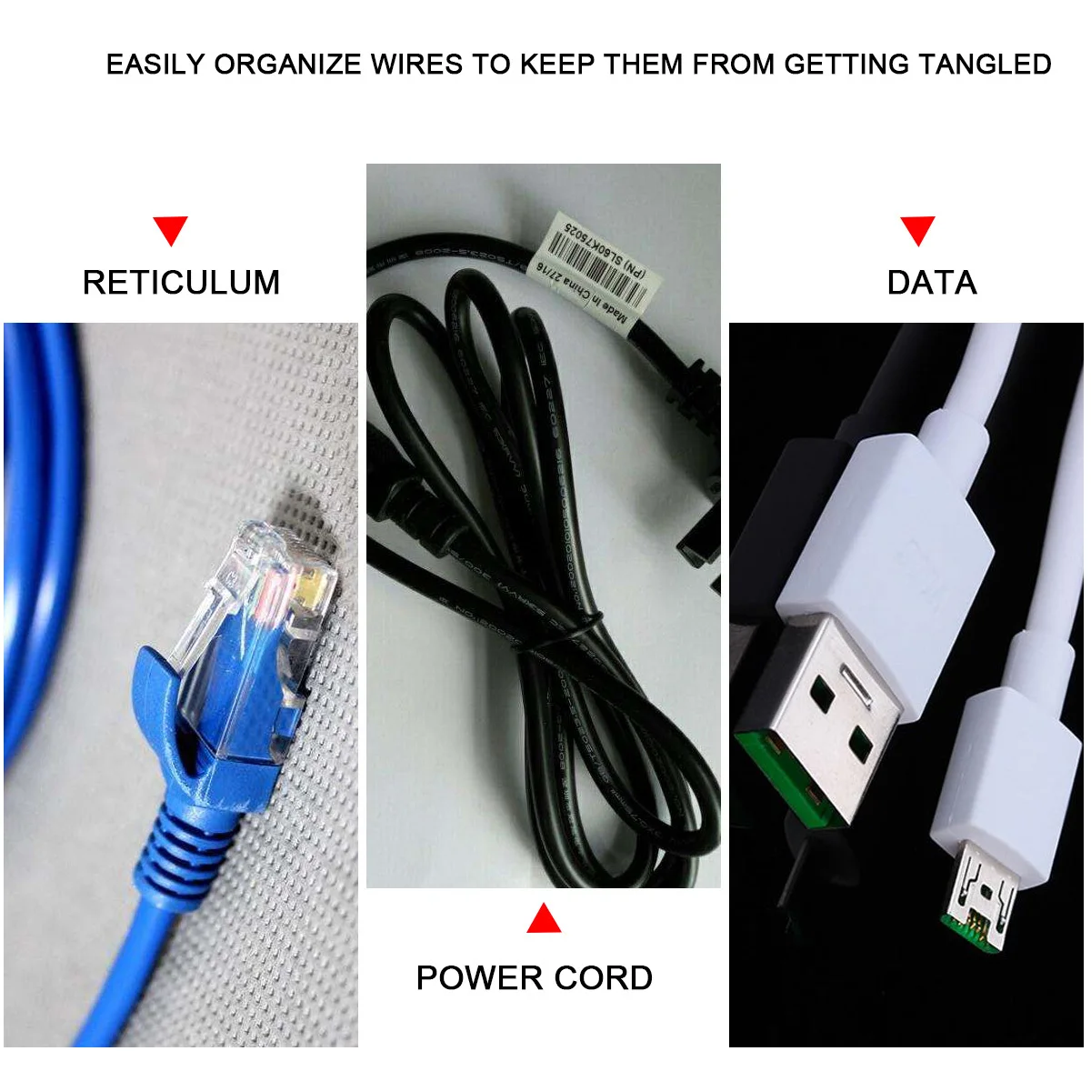 

50Pcs Wire Holders Heavy Duty Adhesive Cable Clips for Cord Management Clamps Organize Cables on Desk Wall Mount