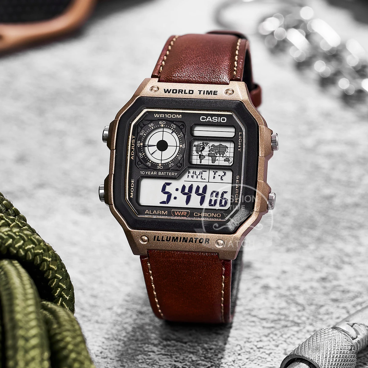Casio watch Explosion watch men set luxury LED military digital watch sport relogio masculino AE-1200WHL-5A image 2