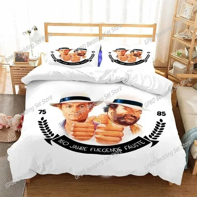 Bud Spencer Terence Hill Bedding Set Single Twin Double Queen King Cal King Size Bed Linen Set