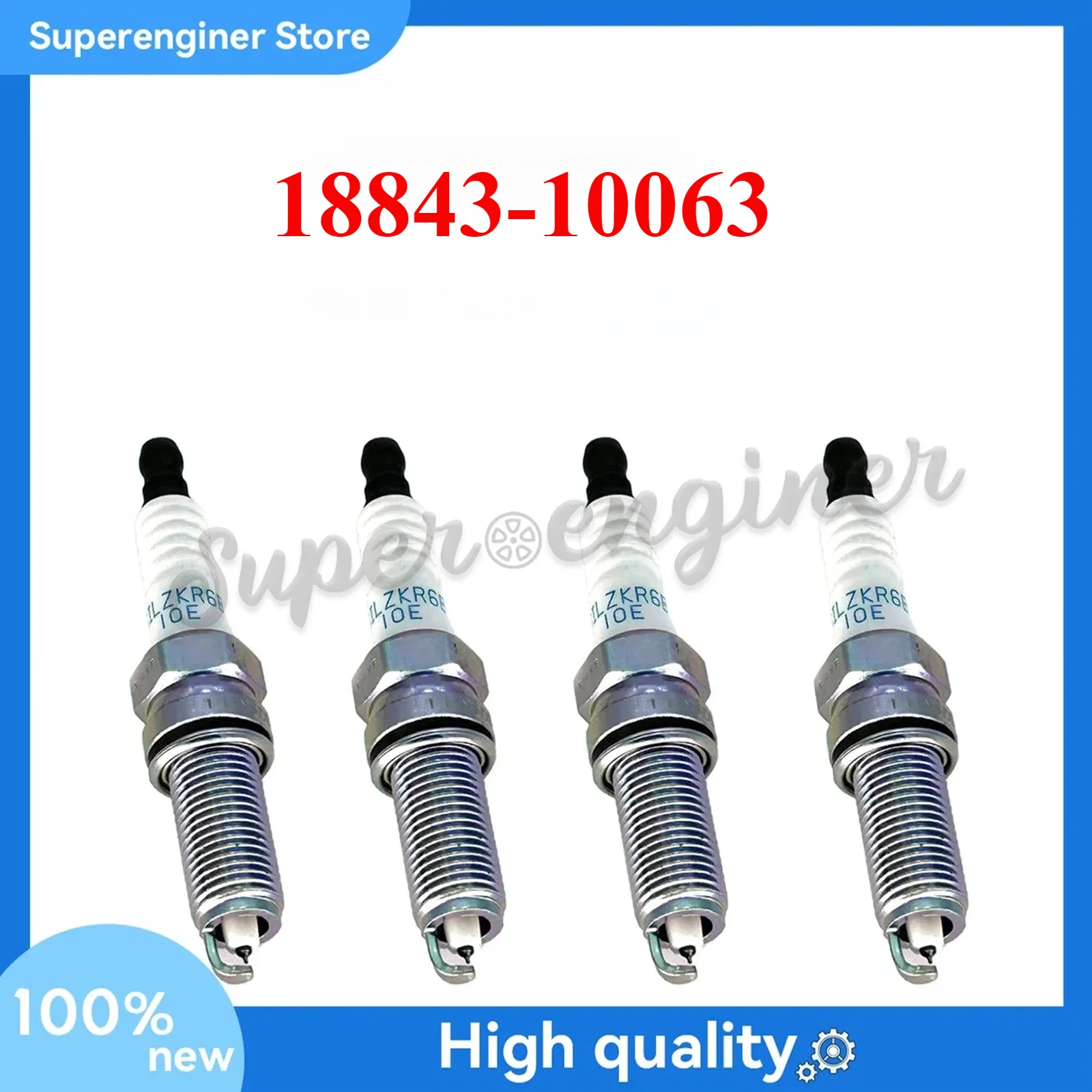 4 Pcs spark plug For Kia Soluto PEGAS KX1 K2/RIO Reina 18843-10063 1884310063 18843 10063 1.4L 1400CC 2WD