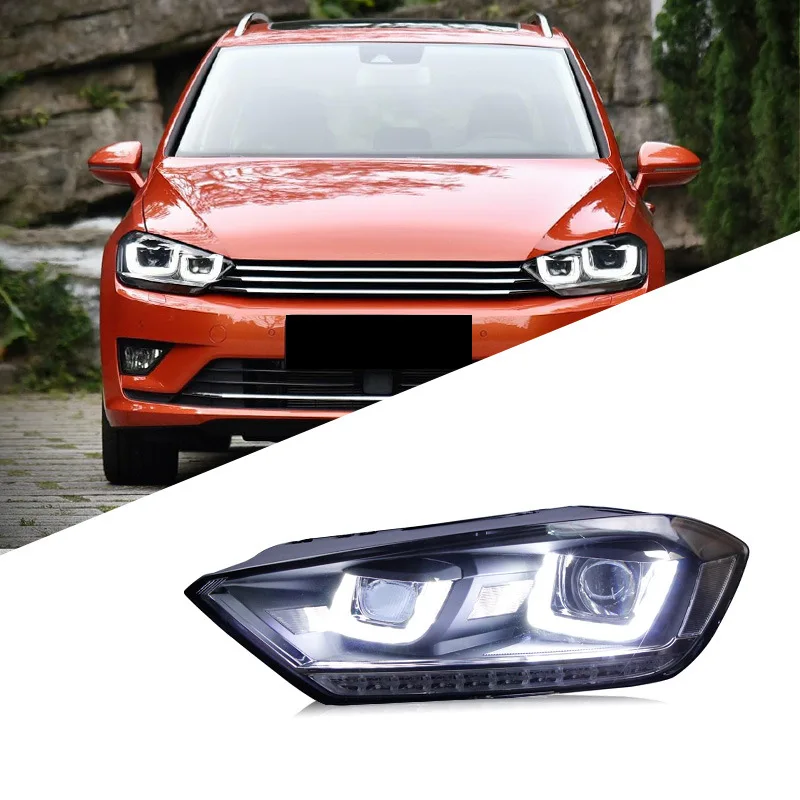 

Подходит для путешествий в гольфе, модифицированная светодиодная дневная ходовая фара в сборе, стромер, линза указателя поворота, ксеноновая фара