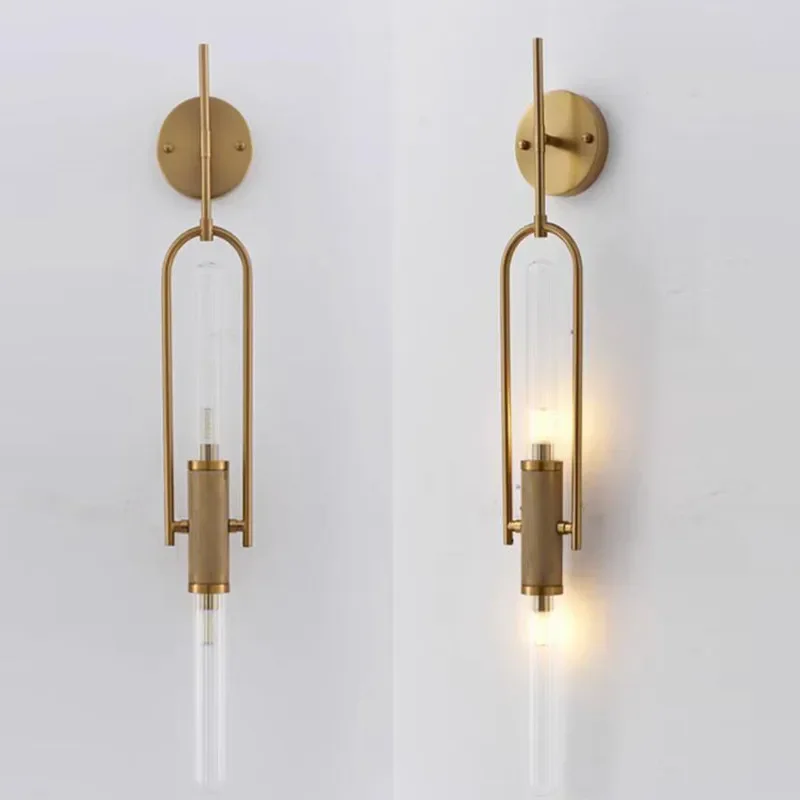 for Nordic Modern Light Luxury Living Room Background Wall Long Glass Lamp for Project Hotel Corridor Aisle Long Pole Large
