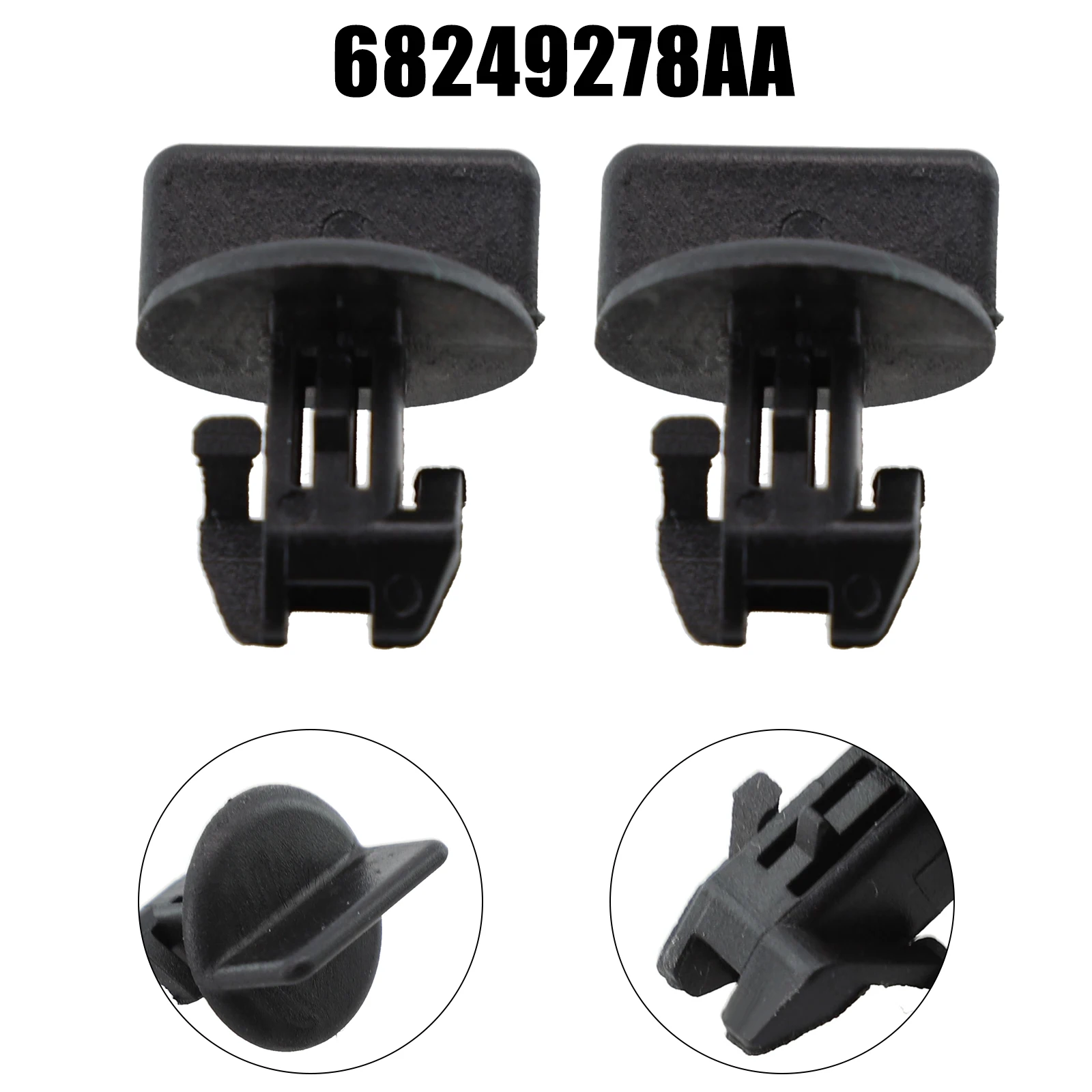 

2 шт. гайки крышки защелки заднего бампера 68249278AA для Dodge для двигателей Durango 2014-2022, аксессуары, пластик, черный 68249278AA