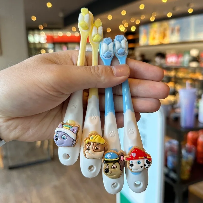 PAW Patrol Chase Soft Bristles Children Toothbrushes Kid Teeth Deep Cleaning Toothbrushes Portable Travel Dental Oral Care Brush