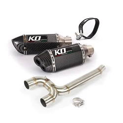 Motorcycle Exhaust System Middle Connection Link Pipe Slip On Muffler Escape With DB Killer For Yamaha FZ6 FZ6N FZ6S 2004-2011