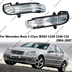 Mercedes-benz c-class W203 W203 C240 C32 için 2004 2005 2006 2007 4 kapı araba LED ayna dönüş sinyal ışığı 2038201521 2038201621