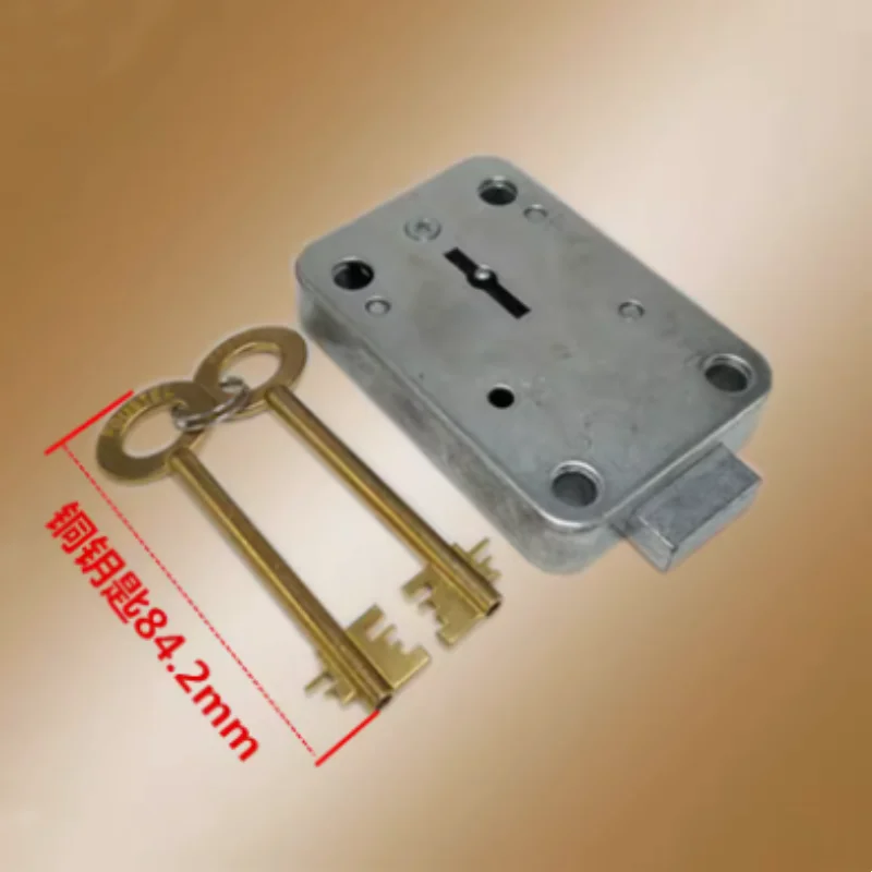 

Suitable for Home Safe Vault Door Safe Leaf Lock Armored Car Lock Double Flagpole Copper Key Anti-theft Lock