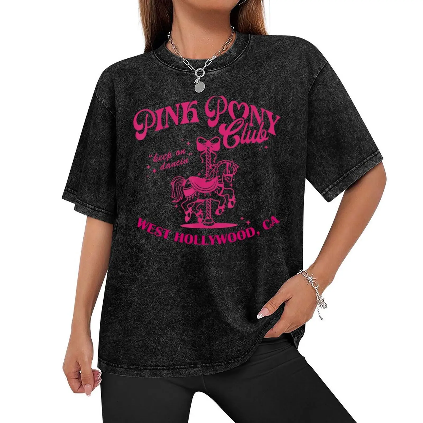 Pink Boots Cowgirl Western Pony Club T-Shirt plain plus size tops t shirts for men graphic