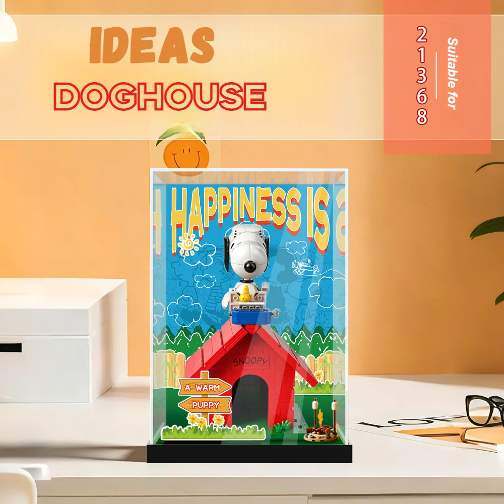 

2026 Acrylic Display Box for lego 21368 Peanuts: Doghouse Model Display Case Storage Box Organizer(Lego Set not Included)
