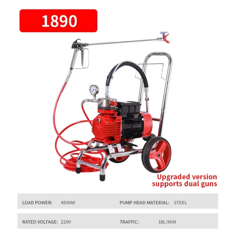 High-Pressure Airless Spray Gun for Household Engineering Multifunctional Latex Paint Coating Painting Spraying Machine