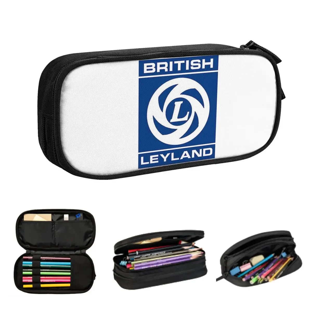 

British Leyland Logo Pencil Cases Large Capacity Pen Bags Pen Box Pencil Pouch For Boys Girls Students Stationery School Office