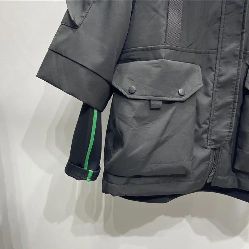 HKSH Spring Autumn New Men\'s Tide Dark Hooded Jacket Loose Niche Design Tactical Chic Fashion Punk Gothic Techwear Coat HK2360
