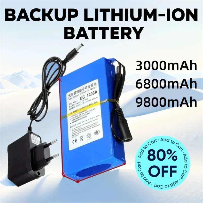 

12V 6800mAh High-capacity Rechargeable Battery Backup Lithium-ion Battery