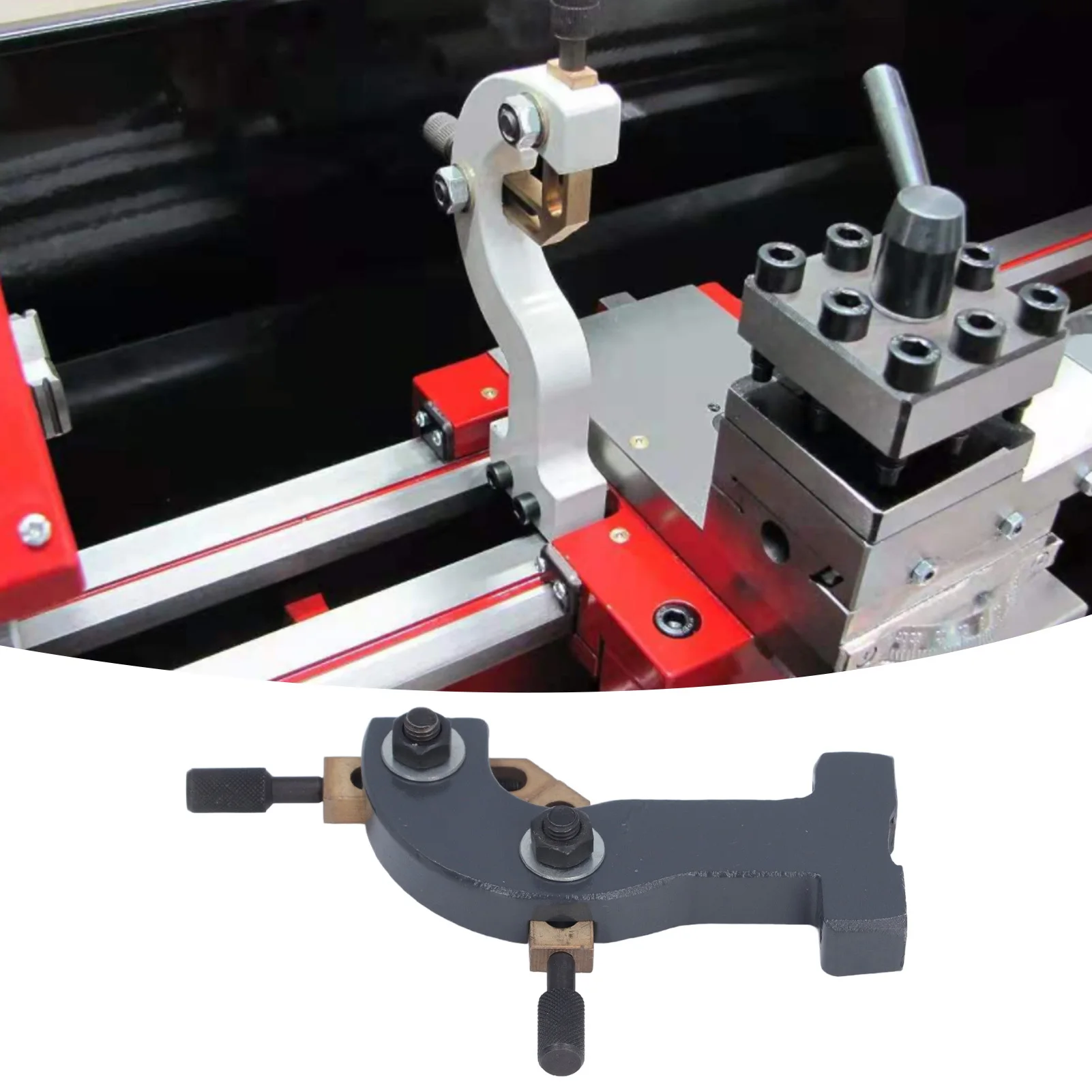 Mini Lathe Moving Steady Rest Metal Rust Prevention Lathe Center Frame for 0618 CJ28A CJ18 CJ0618A 7x12 7x14