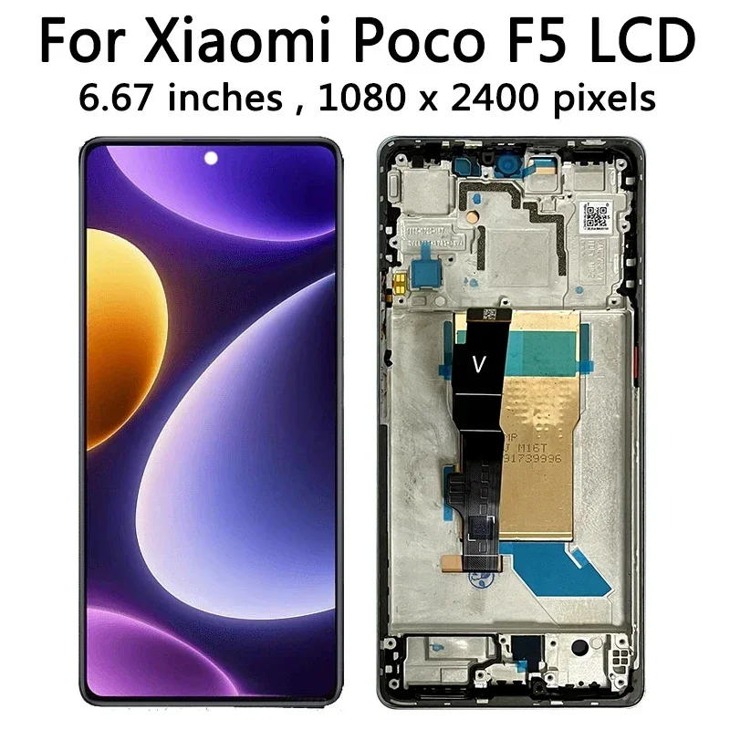 Imagem -02 - Display Lcd Amoled para Xiaomi Poco f5 Substituição da Tela Sensível ao Toque Montagem Digitalizador mi Poco f5 6.67 23049pcd8g