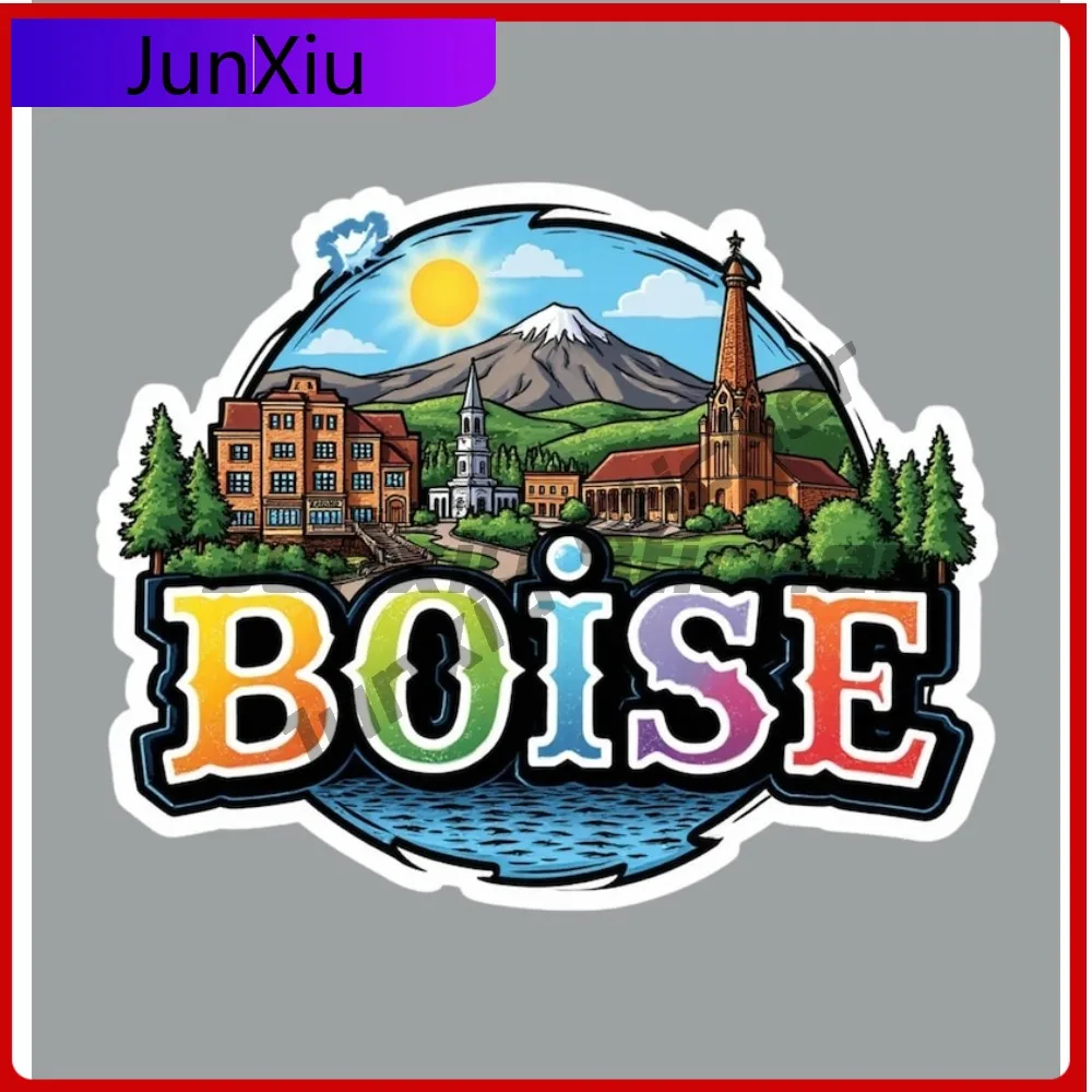 

Boise Idaho Travel Sticker Fridge Skateboard Suitcase Bumper Moto Laptop Motorcycle Stickers Custom Decals Bike Accessories Pvc