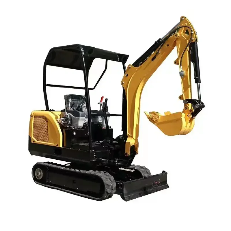 Small excavator agricultural household excavation one ton mini small excavator indoor engineering hook and hook machine