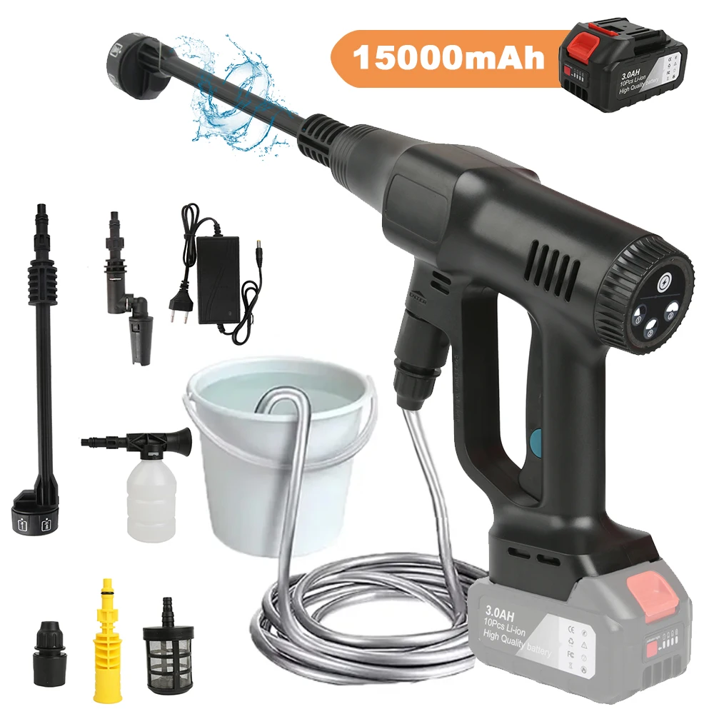 3500W 200Bar Cordless Leva ad alta pressione Lavaggio Pistola ad acqua a spruzzo Lavaggio auto Lavatrice ad acqua a pressione per Makita 18-21V Batteria