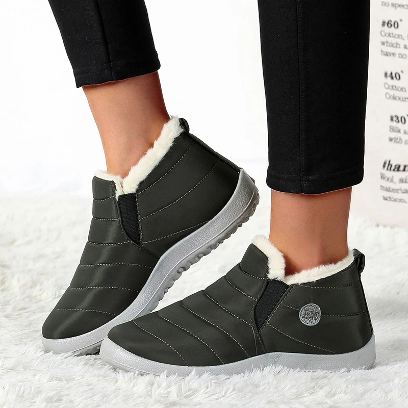 Sneakers Vrouwen Waterdichte Winter 2025, Schoenen Schoeisel Dikke Sneakers Effen Schoenen Voor Vrouwen Outdoor Dikke Bont Schoenen Vrouw Mujer