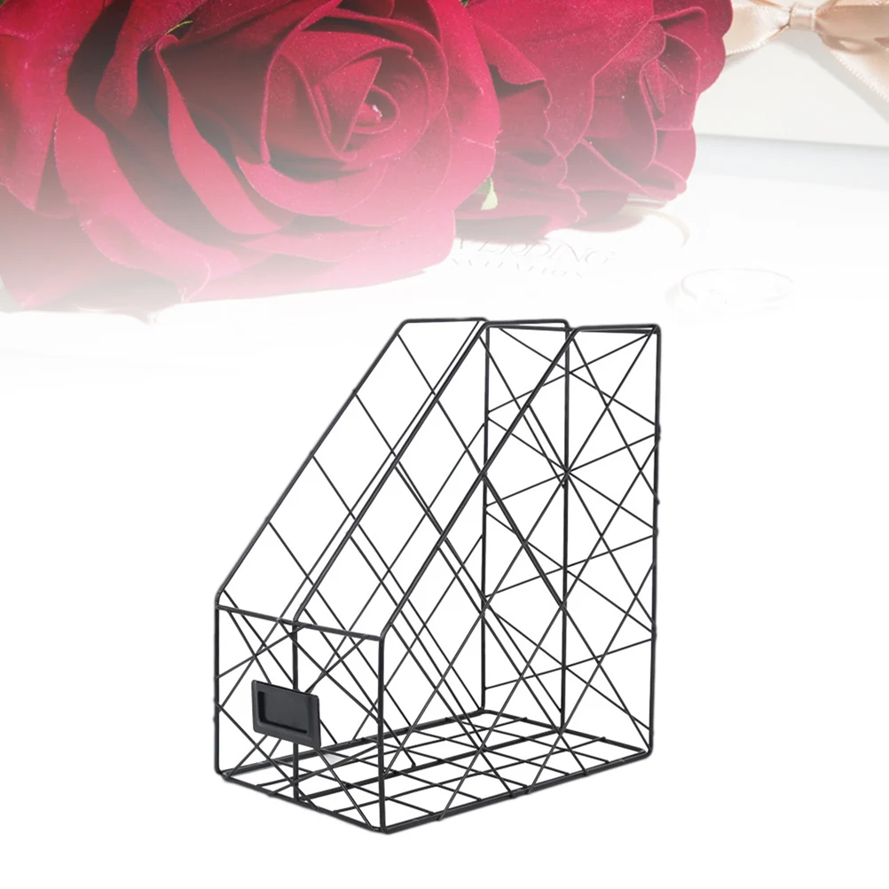 

1Pcs Nordic Style Wrought Iron Document Storage Rack Desk Organizer Book Holder File Organizer Home Decoration Desk Accessories