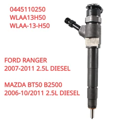 0445110250 New Diesel Fuel Injector Nozzle for Mazda BT-50 Ford Ranger 2.5L 2006-2011 WLAA13H50 WLAA-13-H50