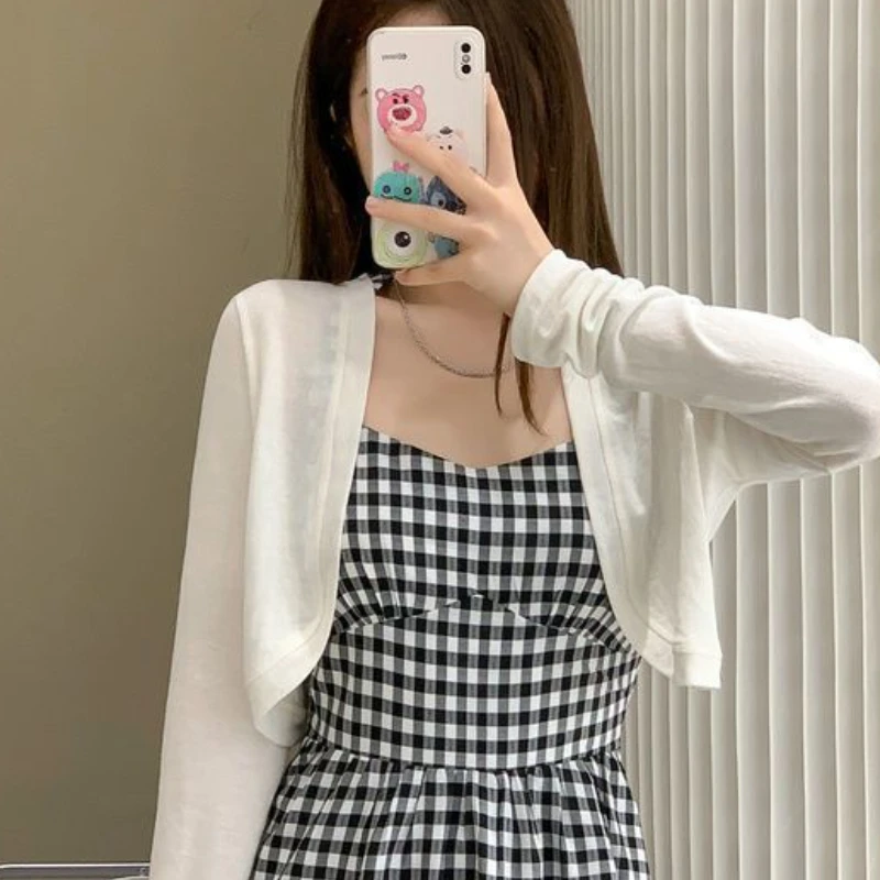 

Cardigan Women Sun-proof Casual Basic Summer Thin New Korean Style Breathable All-match Female Popular Fashion Elegant Vintage