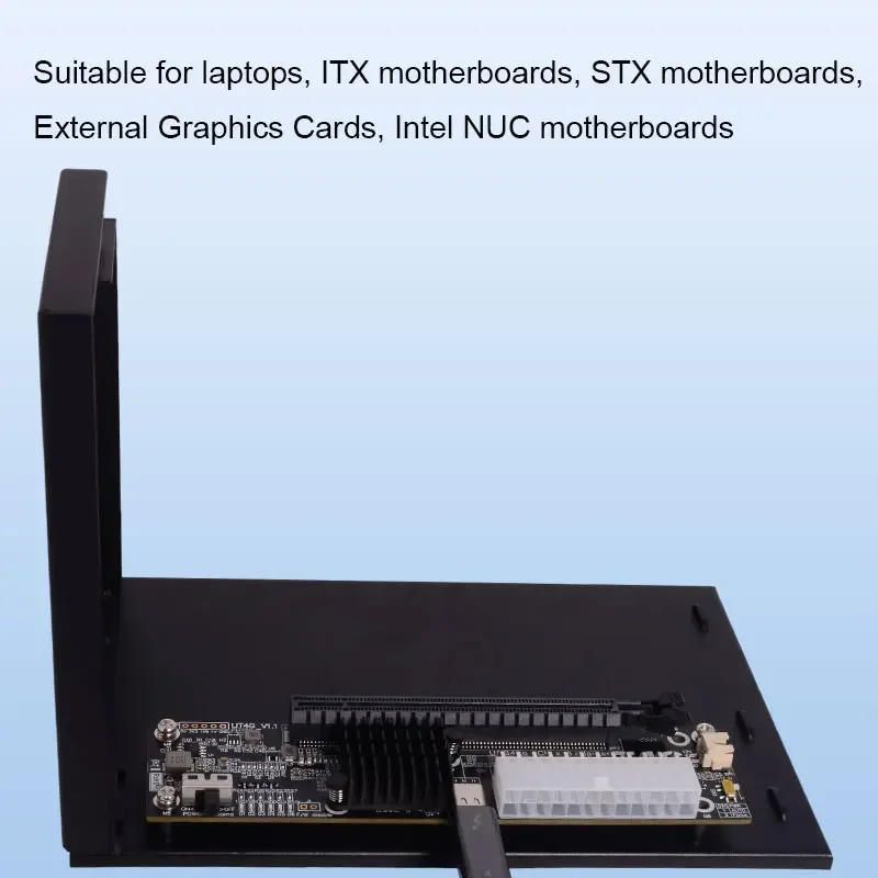 بطاقة رسومات الكمبيوتر المحمول ADT-LINK الخارجية مع قوس USB4 إلى PCIe 4.0x4 محطة إرساء متوافقة مع Thunderbolt 3/4 UT4G