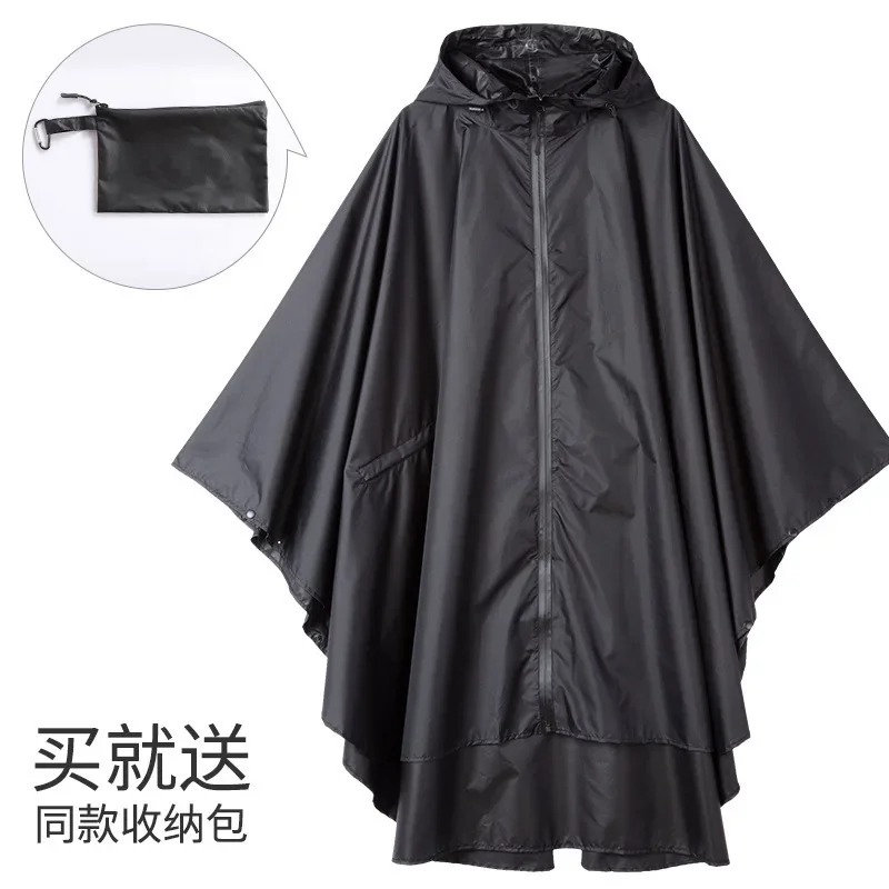 Waterproof Zipper Poncho Raincoat for Men and Women Adults Outdoor Hiking Climbing Cycling Portable Hooded Rain Poncho