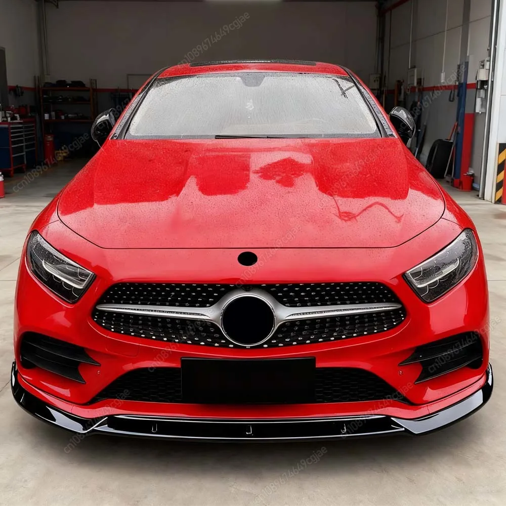 

For Mercedes Benz CLS Class C257 CLS53 CLS300 CLS350 CLS400 CLS450 AMG 2018-2021 Car Front Bumper Spoiler Lip Splitter Protector