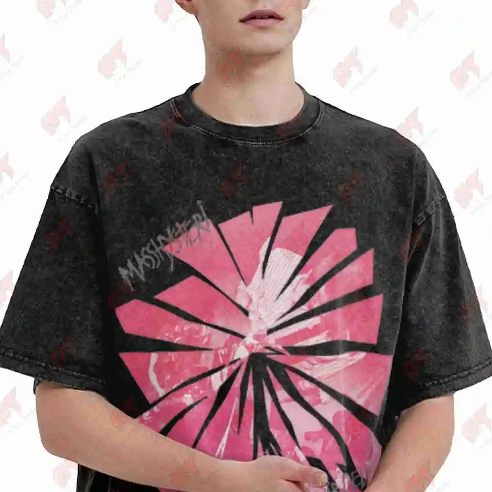 Masshysteri The Vicious Regulations Punk Vintage Washed Tee Pure Cotton T-Shirt