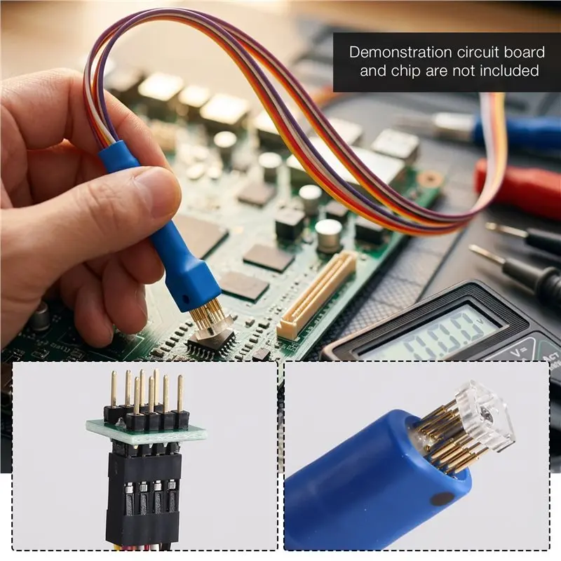 A13Z-1PC Pogo Pin Probe Cable SOP8 Chip Programmer Line For Flash EEPROM Chip Reading Writing Programming Burn Test