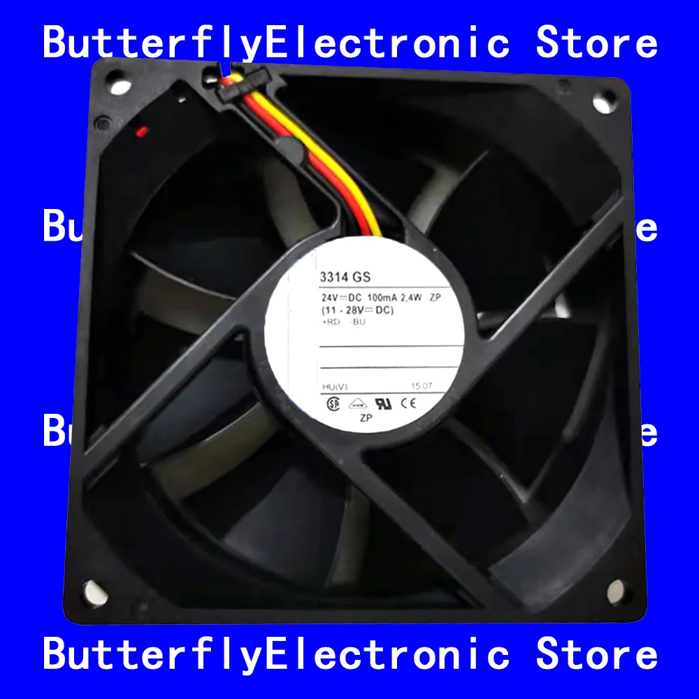 

НОВЫЙ ОРИГИНАЛЬНЫЙ ВЕНТИЛЯТОР 3314GS 3314 GS 24 В постоянного тока 2,4 Вт 9232 92*92*32 мм 9 см