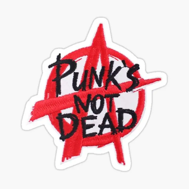 Наклейка с надписью «Punks Not Dead» для ноутбука, декор для спальни, машины, милый мультяшный модный чемодан для общественных мест