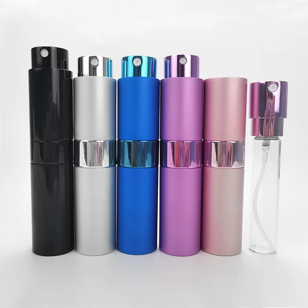 8ml Refillable Perfume Bottle Rotary Retractable Empty Spray Bottle Mini Perfume Atomizer Portable Perfume Samples Container