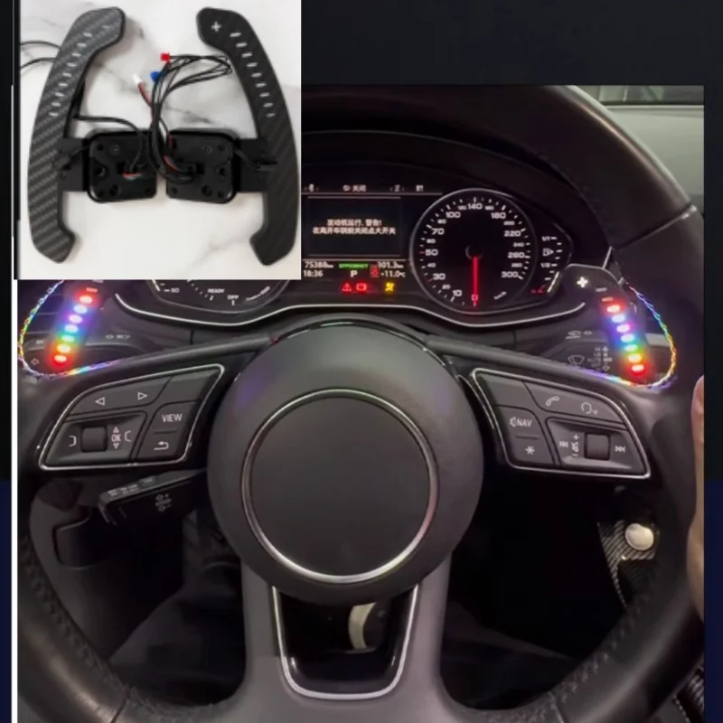 

Steering Wheel Magnetic Shift Paddles Carbon Fiber For Audi A3 A4L A5 A6 Q5 Q7 A8TT C8 S5 Q3 Q5 Q6 Car Accessories