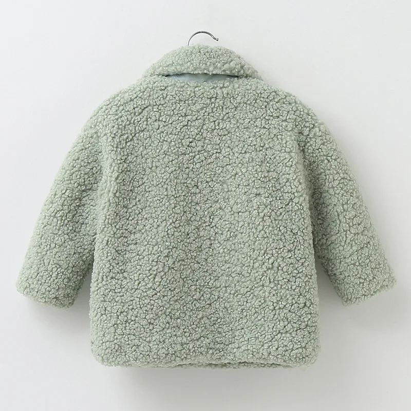 Toddler Girl Boy Long-sleeve Overcoat Kid Warm Outdoor Coat Fall Winter New Children Baby Soft Clothes Thicken Wool Sweater Tops