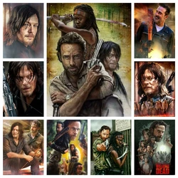 The Walking Dead TV 5D Horror Zombie Daryl Dixon Norman Reedus Diamond Painting Diy Drill Cross Stitch Kit Puzzle Art Home Decor