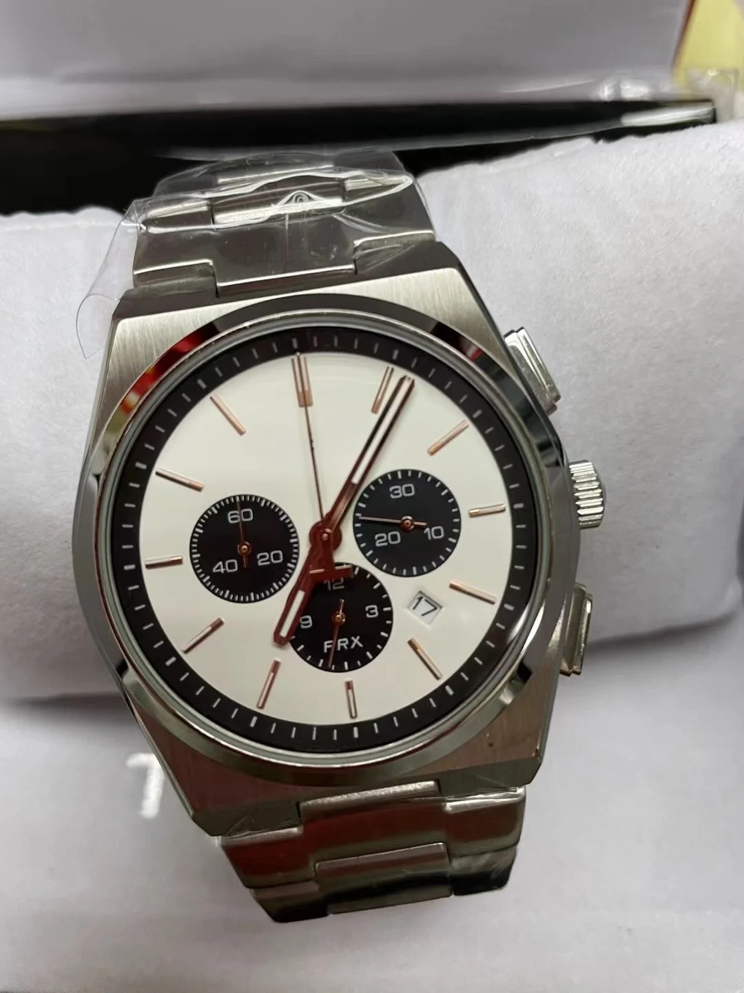 Herren-Quarzuhr: 40mm Großes Zifferblatt, Edelstahlarmband, 3 Hilfszifferblätter 6-Zeiger-Design, Multifunktional, mit Datumsanzeige, Business-Casual-Stil Uhr