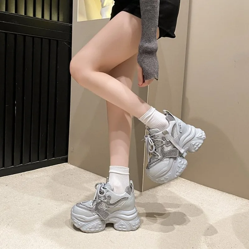 Platform Women\'s Sports Shoes 2023 Spring Autumn Trend Leisure All-in-one Sports  Single Shoes  Women\'s Shoes Design