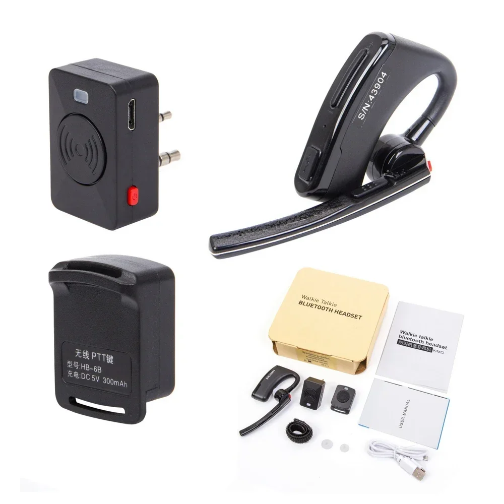 Wireless Walkie Talkie Bluetooth PTT Headset Earpiece For Motorola EP450 GP88 CP88 P080 CT250 PRO2150 P110 Mic Headset Adapter