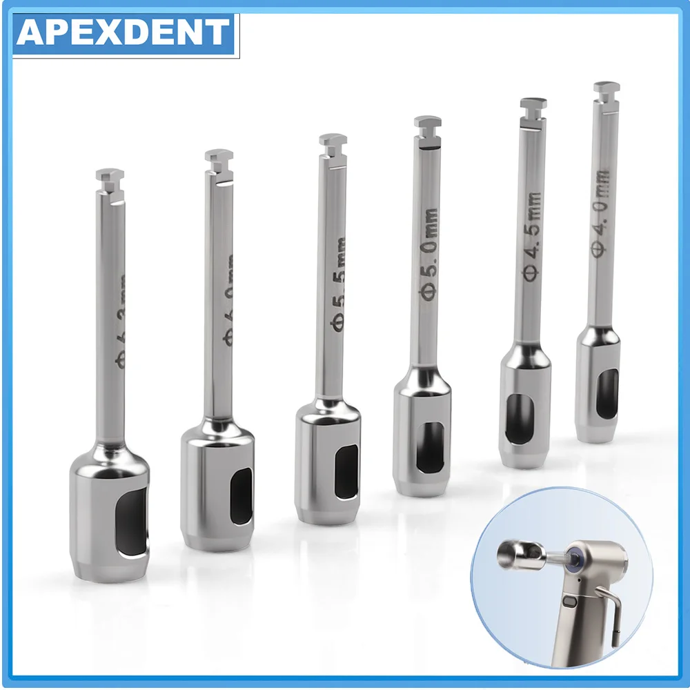 APEXDENT Dental Implant Tissue Punch ∅4/4.5/5/5.5/6/6.3mm Oral Surgical Gingival Bone Location Drill Dentistry Instrument