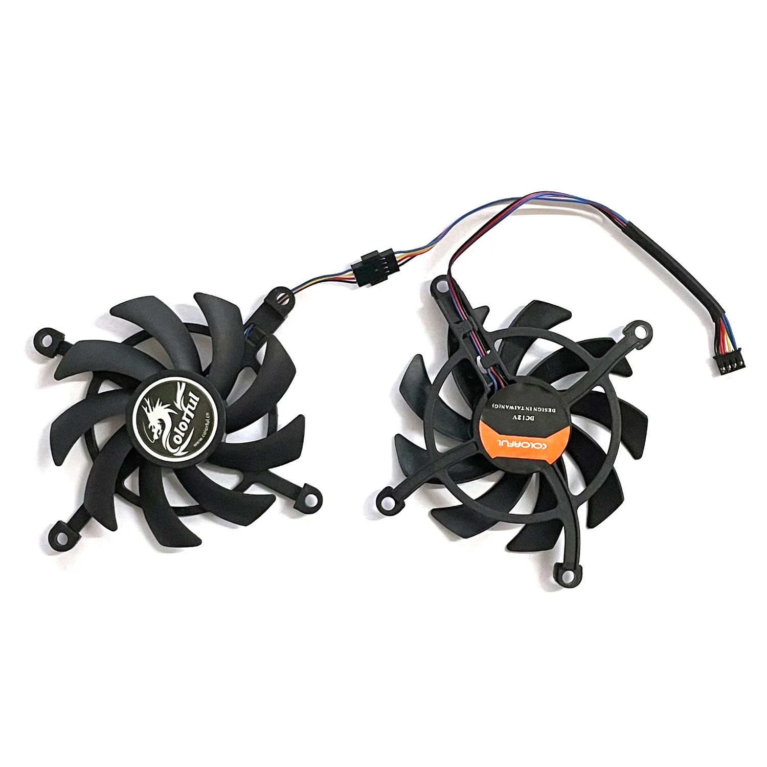 2 pçs 4pin rtx 2060 2060super gpu cooler para colorido geforce gtx 1660ti 1650 1660 super gráficos ventilador de refrigeração